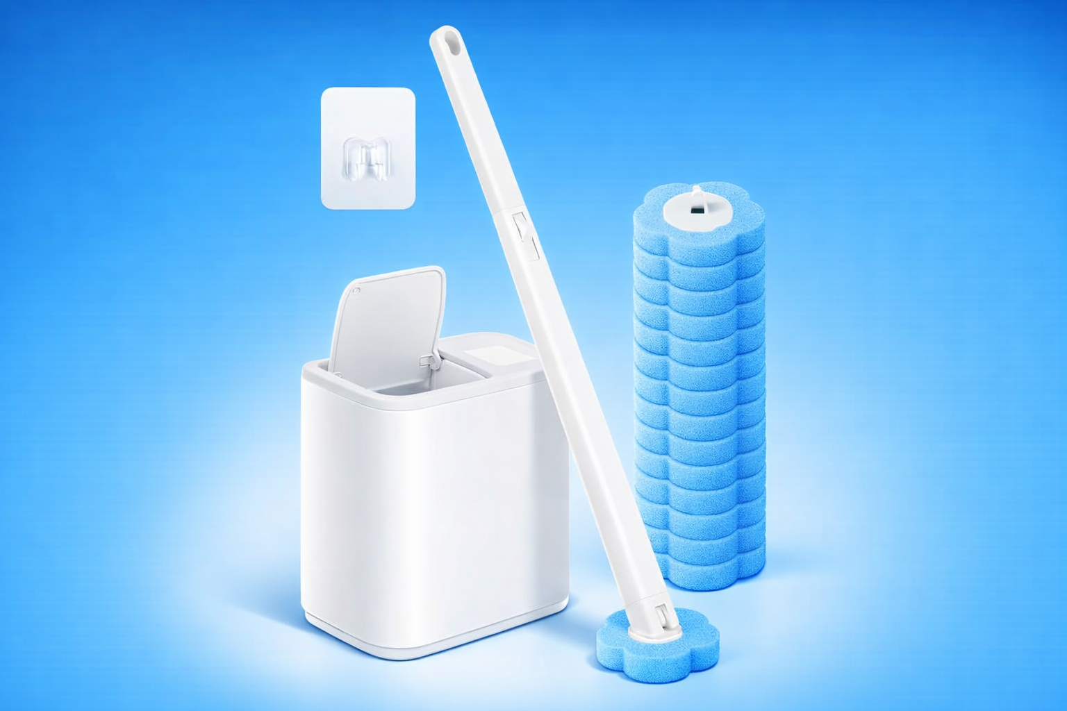 SANOVA™ Disposable Toilet Brush Kit – Hygienic. No Bacteria. No Mess.