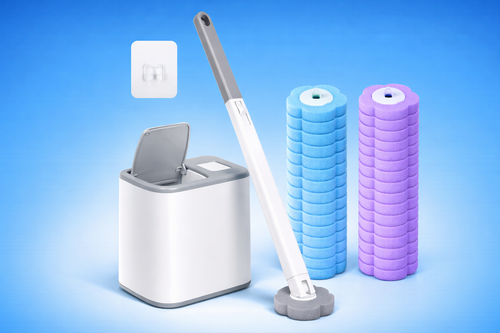 SANOVA™ Disposable Toilet Brush Kit – Hygienic. No Bacteria. No Mess.